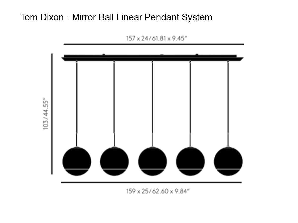 Tom Dixon Mirror Ball Linear Pendant System