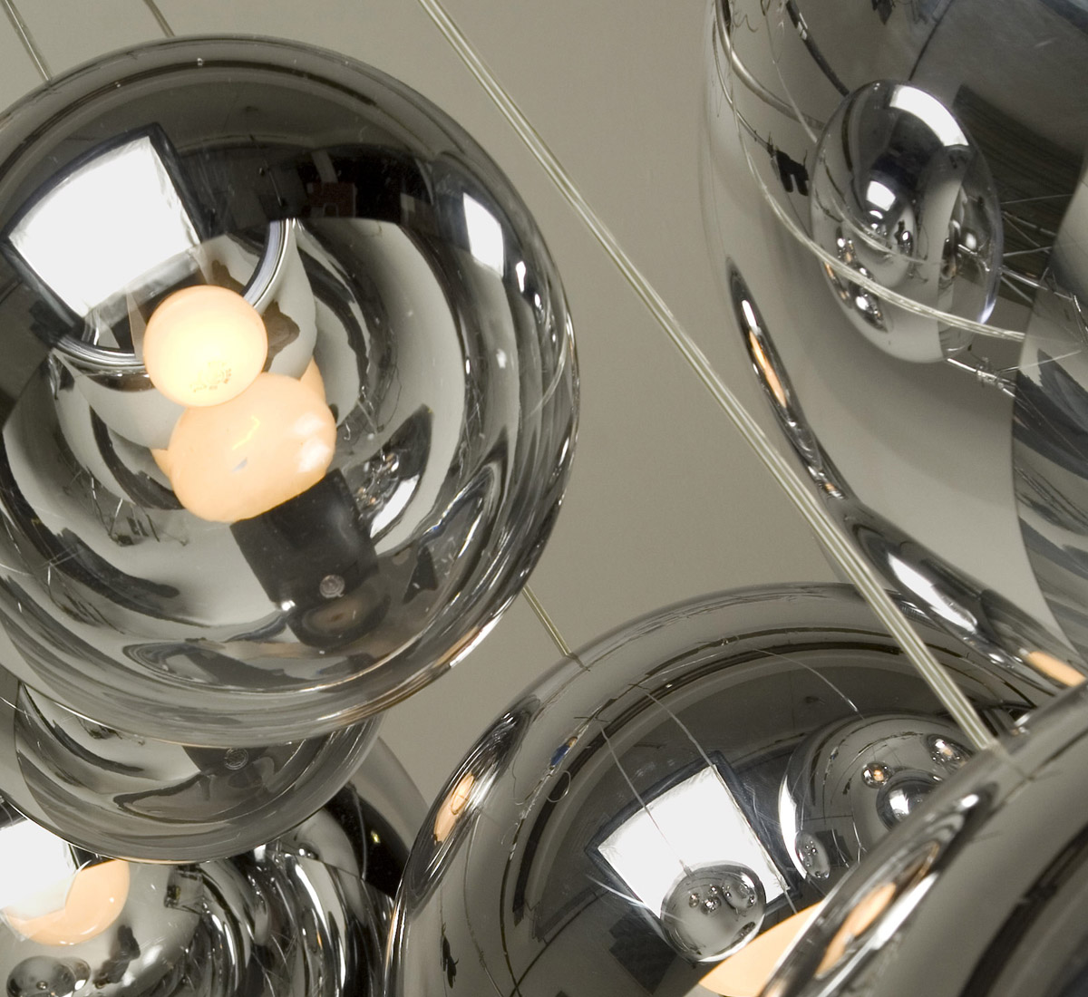 Tom Dixon Mirror Ball Pendant System Chrome Suspension Lamp