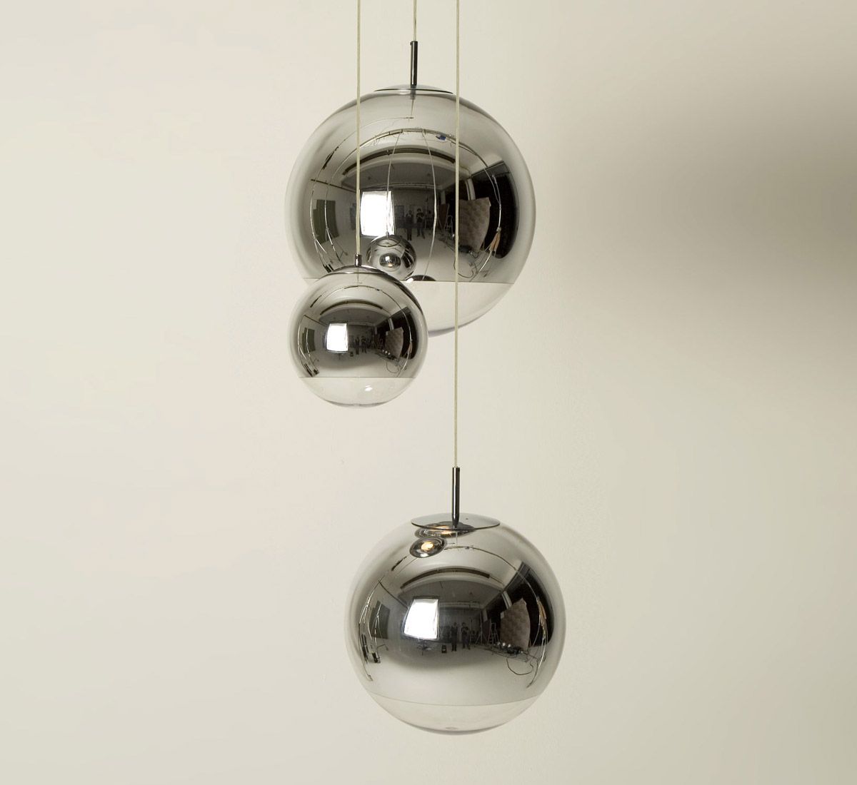 Tom Dixon Mirror Ball Pendant System Chrome Suspension Lamp
