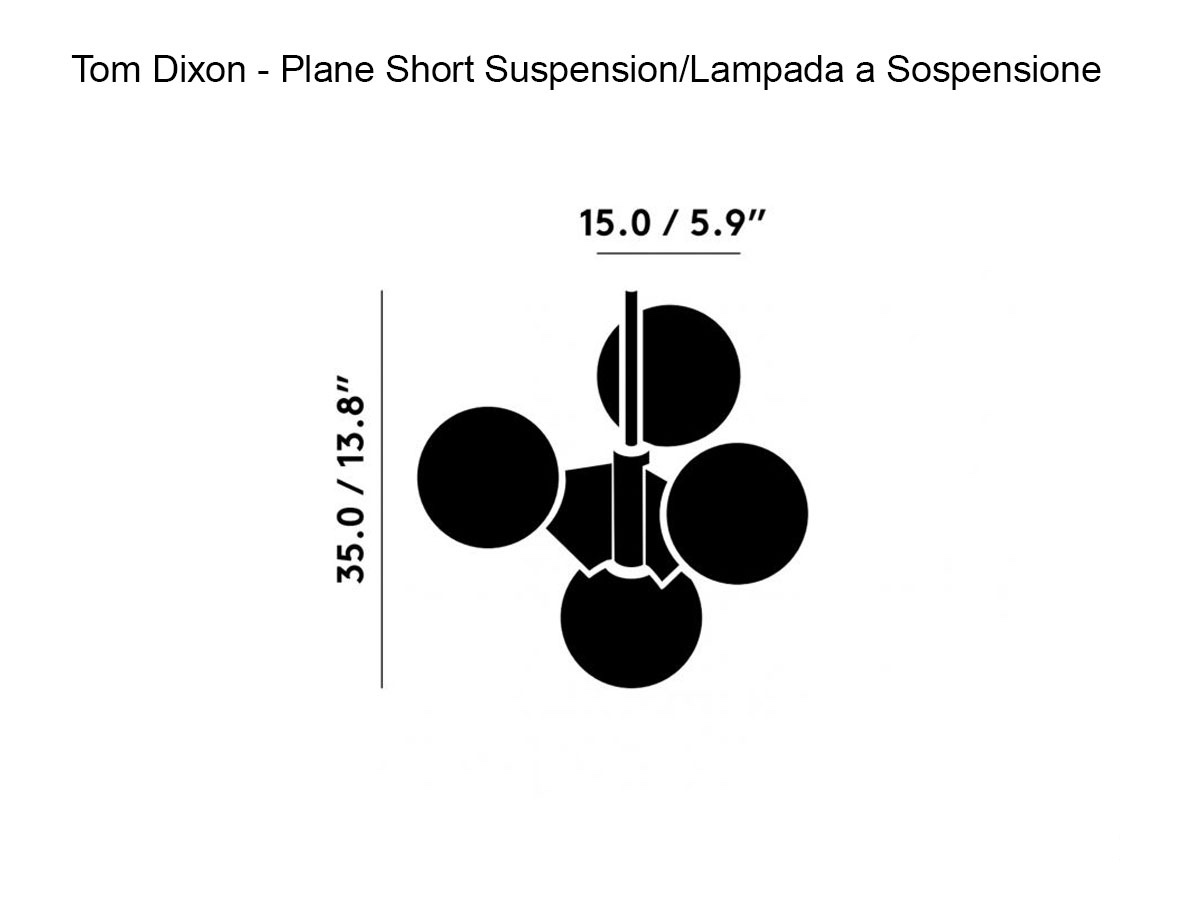 Tom Dixon Plane Short Led Suspension Lamp