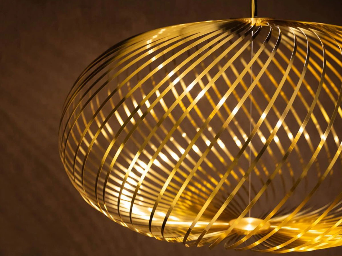 Tom Dixon Spring Suspension Lamp Brass