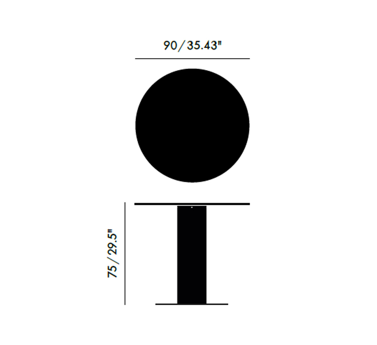 Tom Dixon Tube Table Screw Top Large