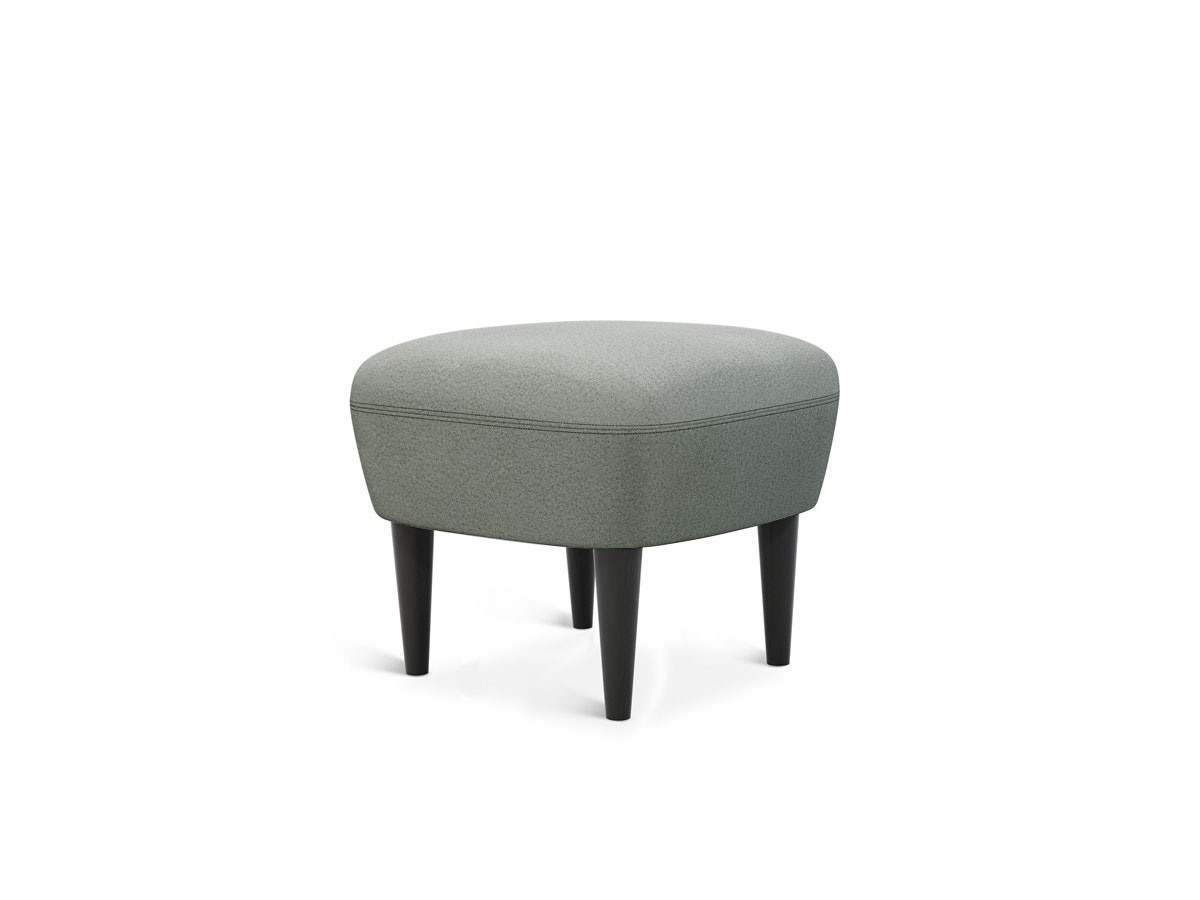 Tom Dixon Wingback Ottoman Black Lacquered Legs