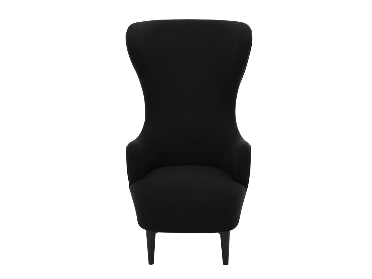 Tom Dixon Wingback Chair Black Lacquered Legs