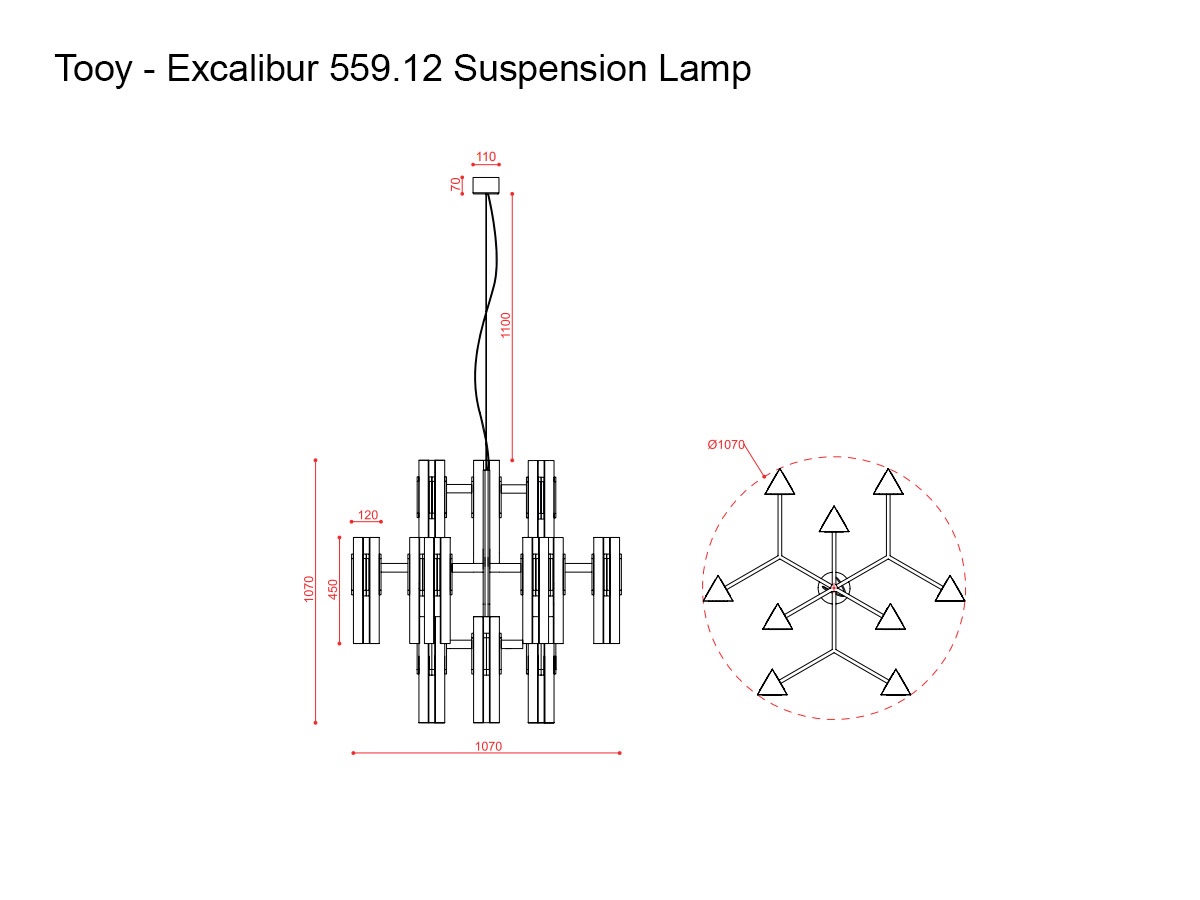 Tooy Excalibur 55912 Suspension Lamp
