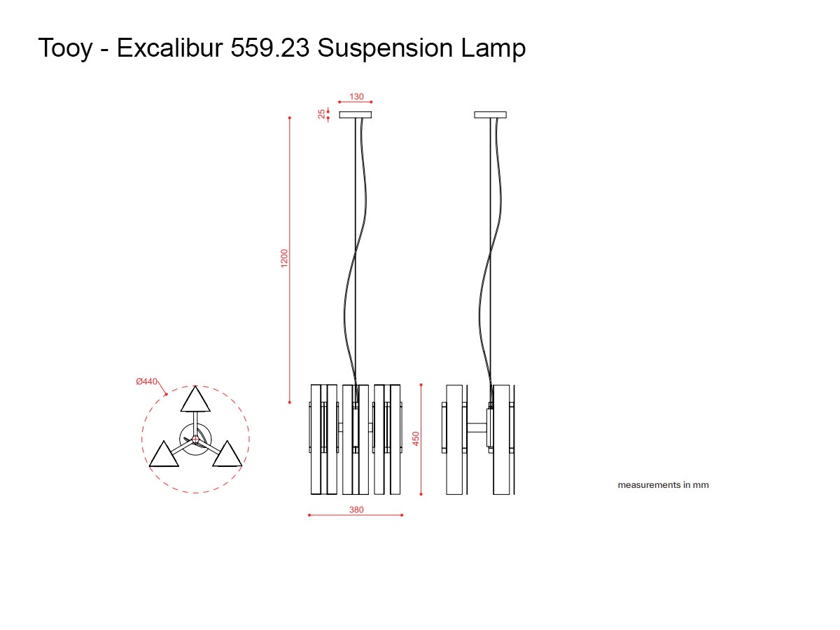Tooy Excalibur 55923 Suspension Lamp