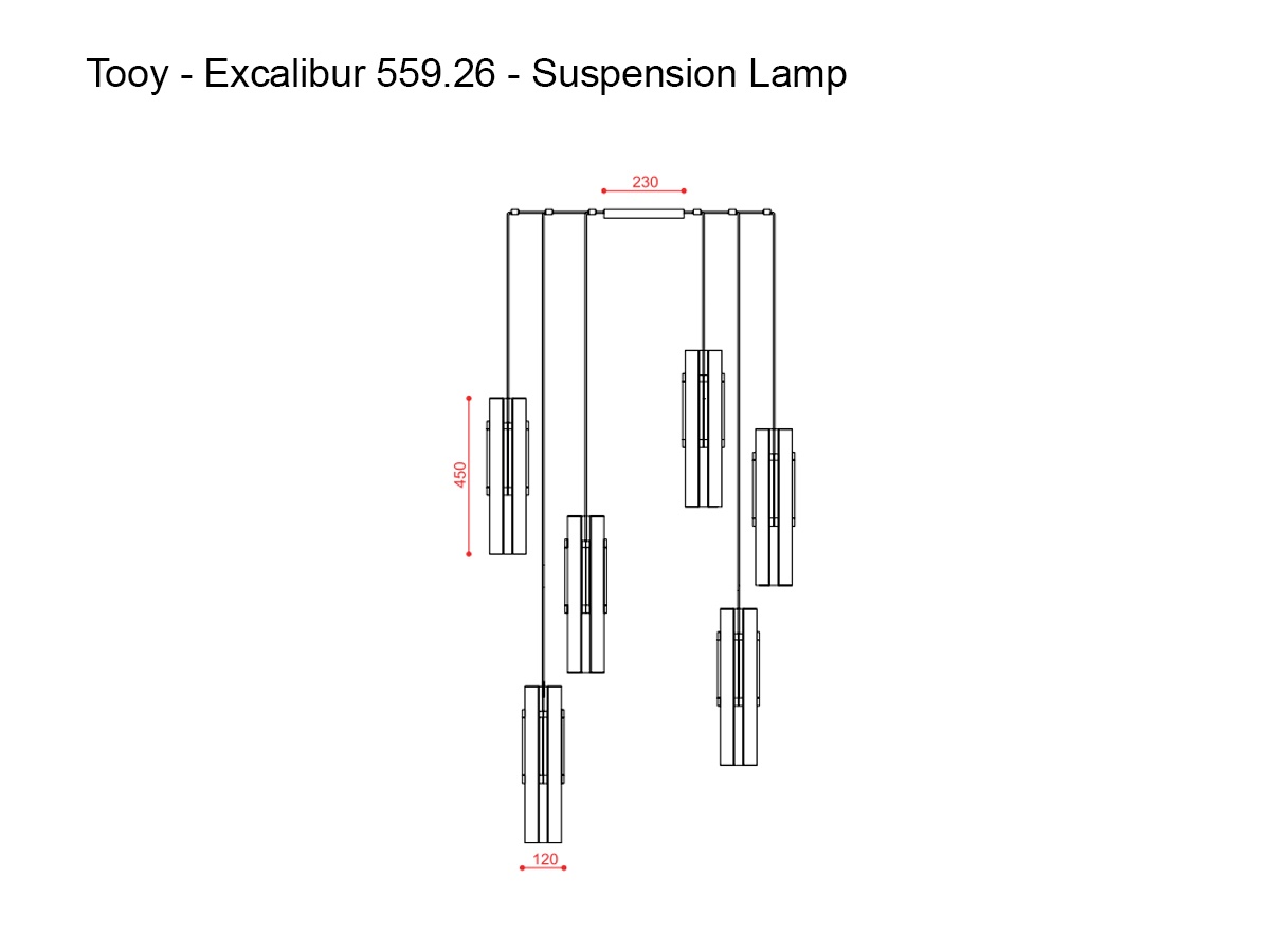 Tooy Excalibur 55926 Suspension Lamp