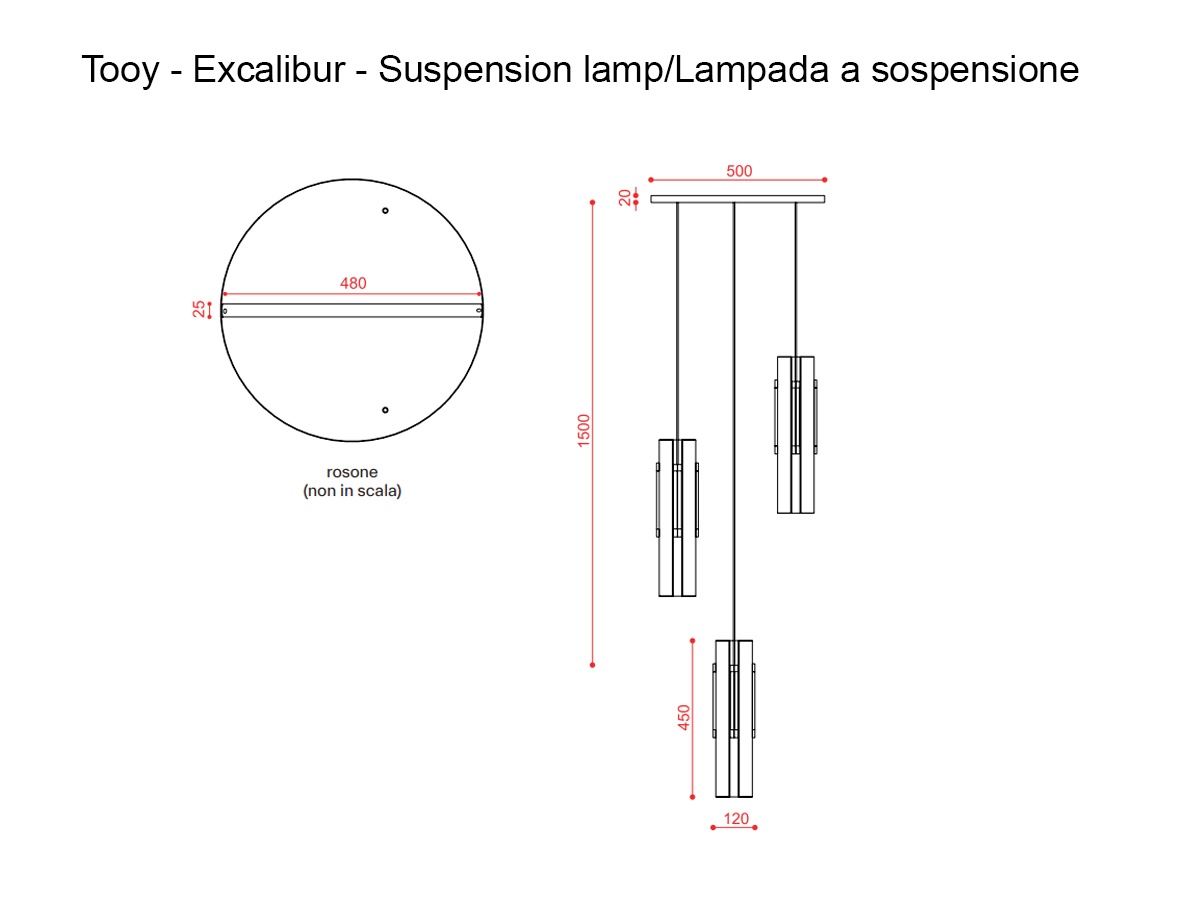 Tooy Excalibur 559 13 Suspension Lamp