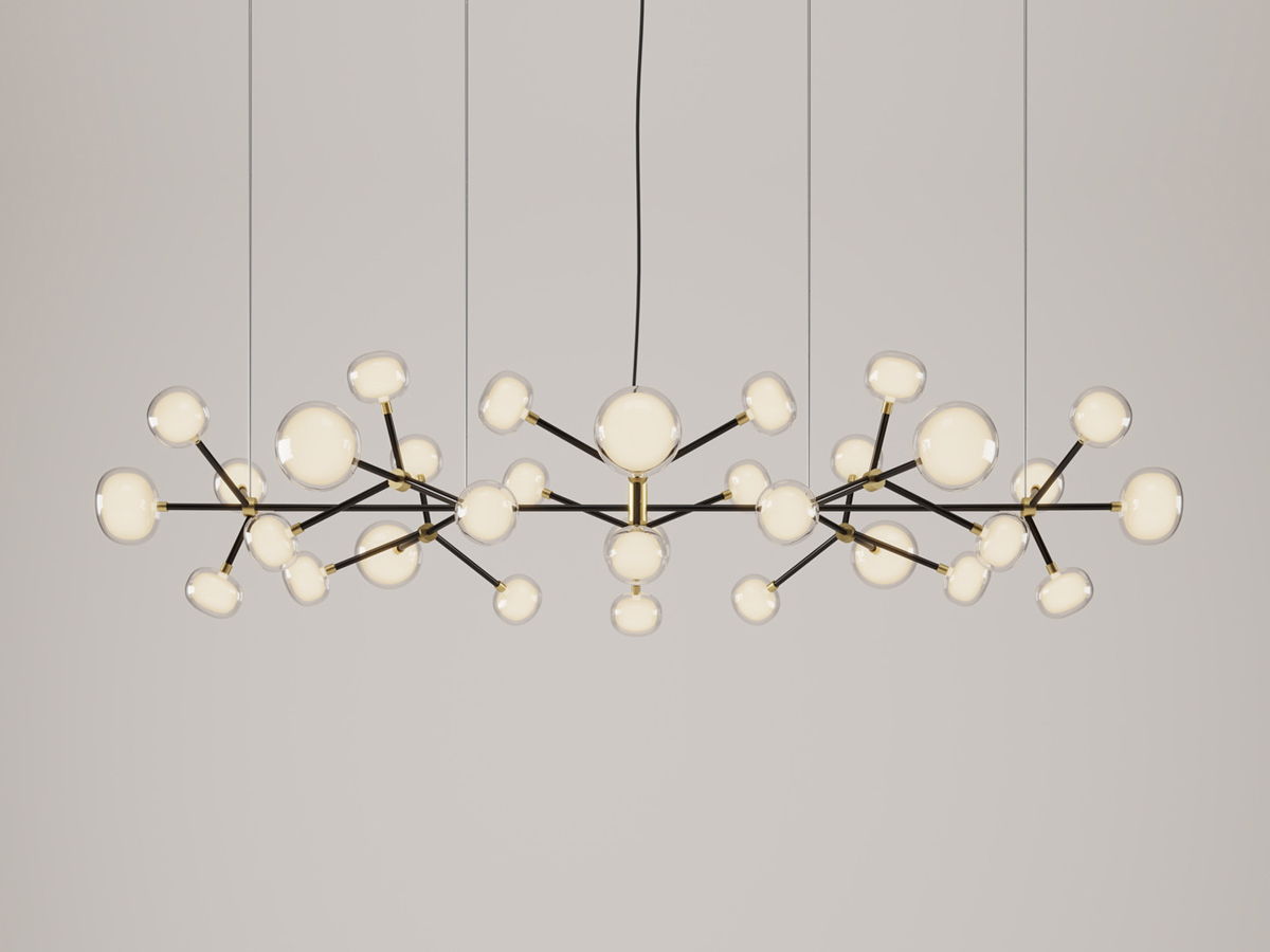 Tooy Nabila 55232 Flat Chandelier Clear Glass
