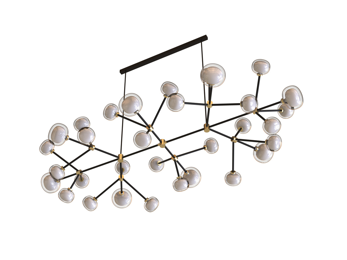 Tooy Nabila 55232 Flat Chandelier Clear Glass