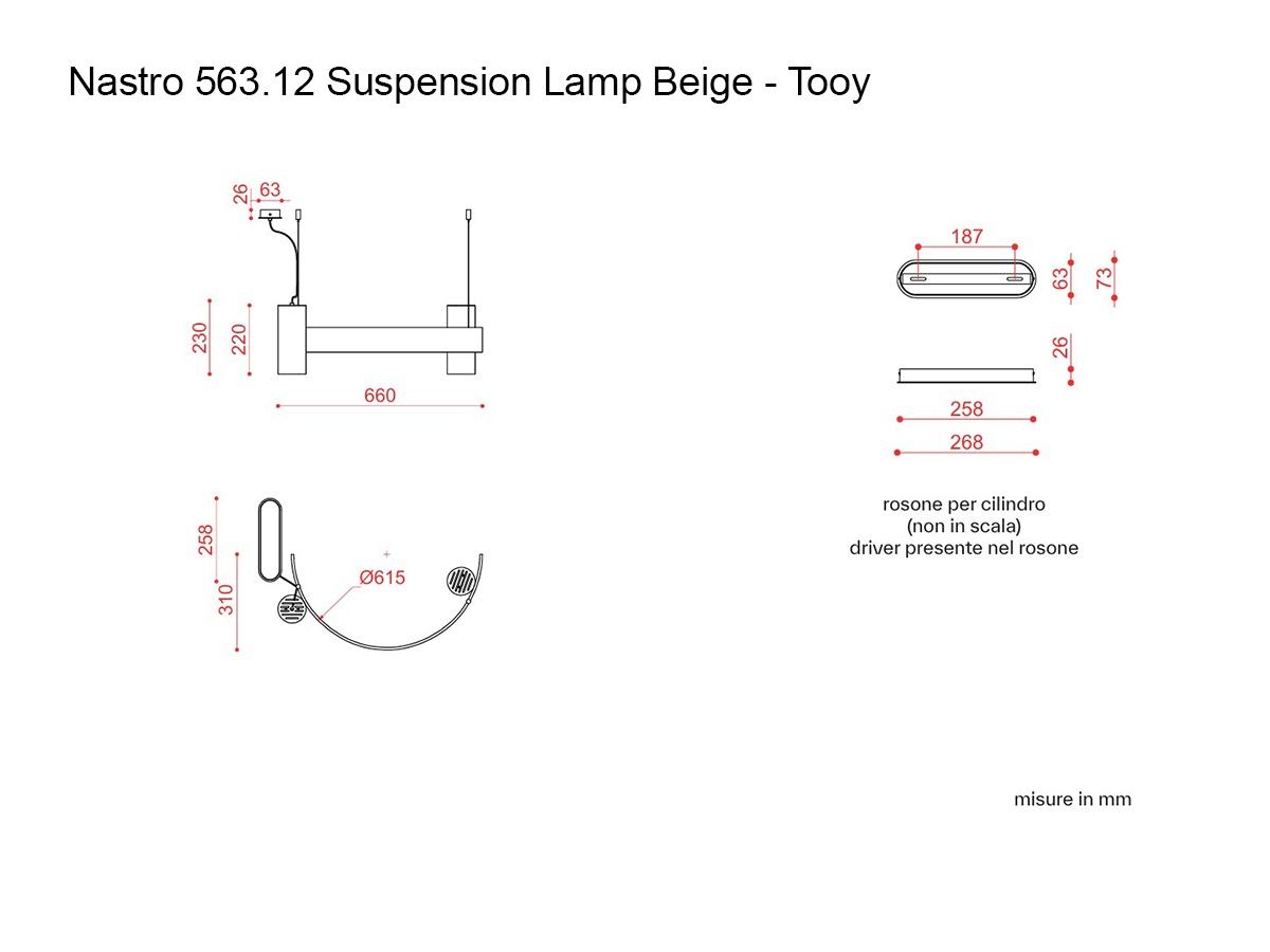 Tooy Nastro 56312 Suspension Lamp Beige