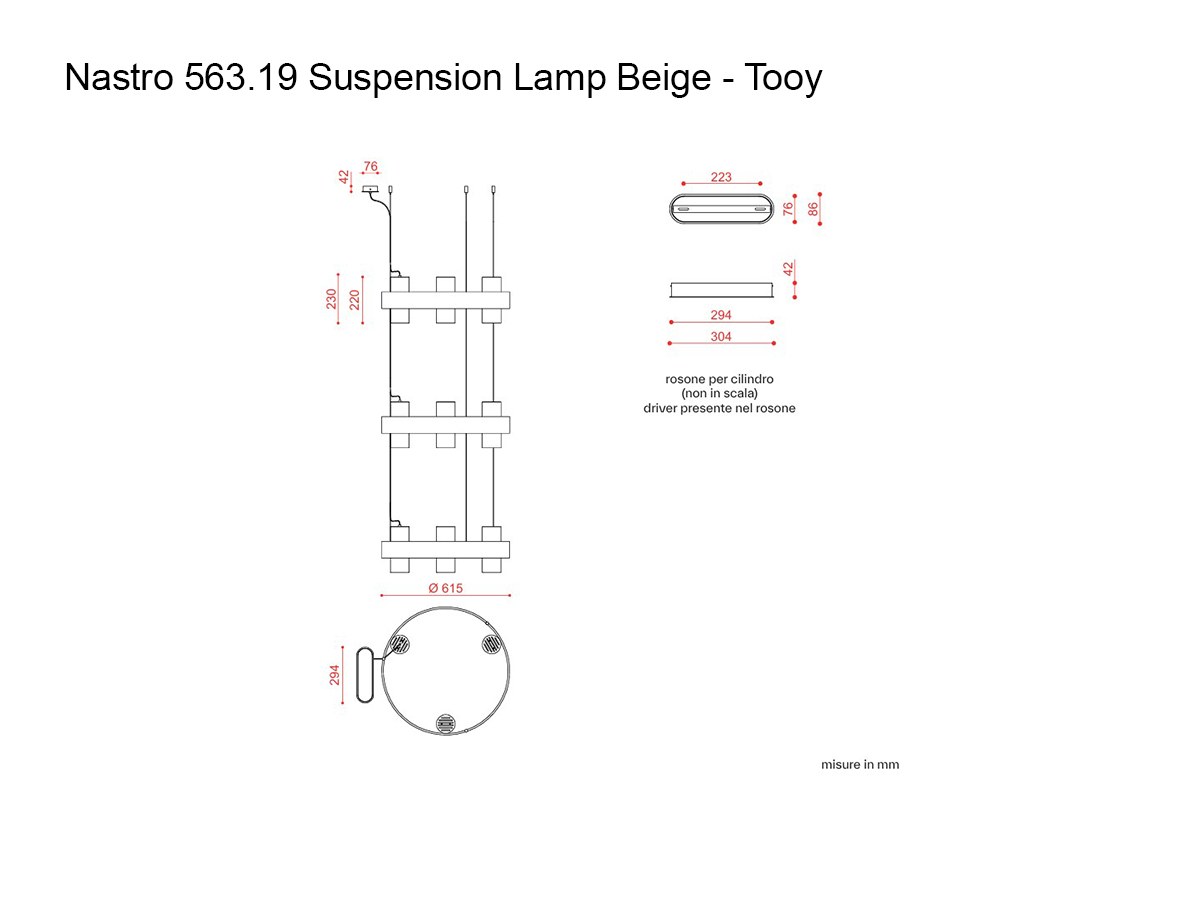 Tooy Nastro 563 19 Suspension Lamp Beige