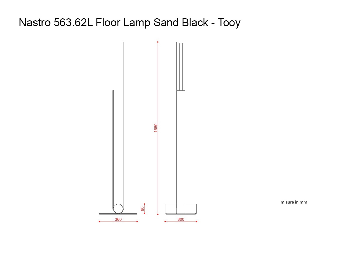 Tooy Nastro 56362l Floor Lamp Sand Black