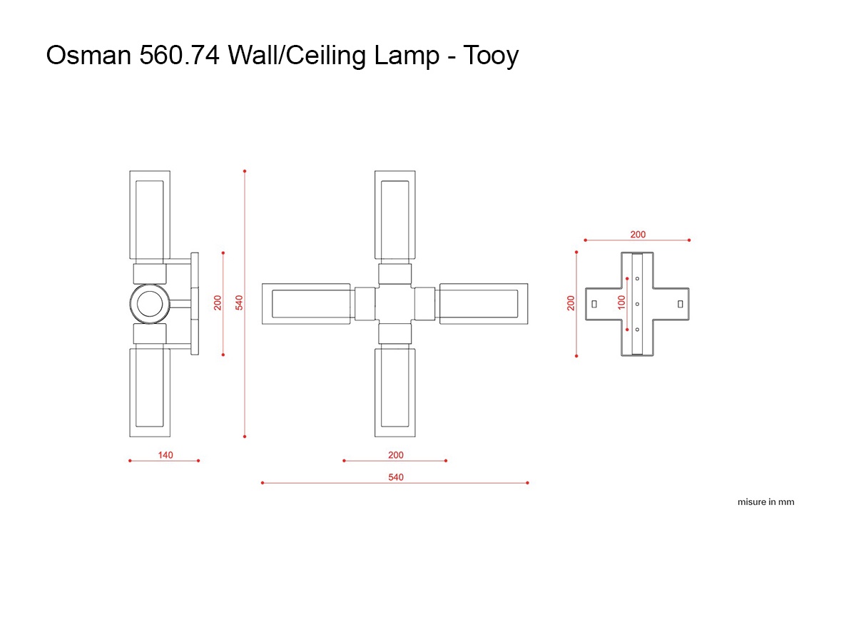 Tooy Osman 560 74 Wall Ceiling Lamp