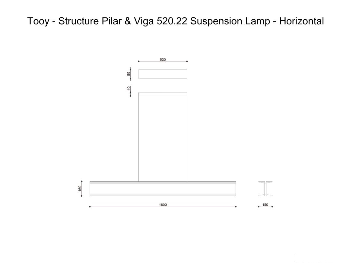 Tooy Structure Pilar And Viga 52022 Suspension Lamp Horizontal