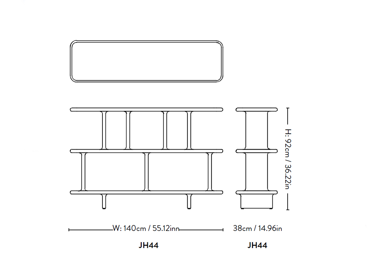 Tradition Archivo Bookcase Jh44