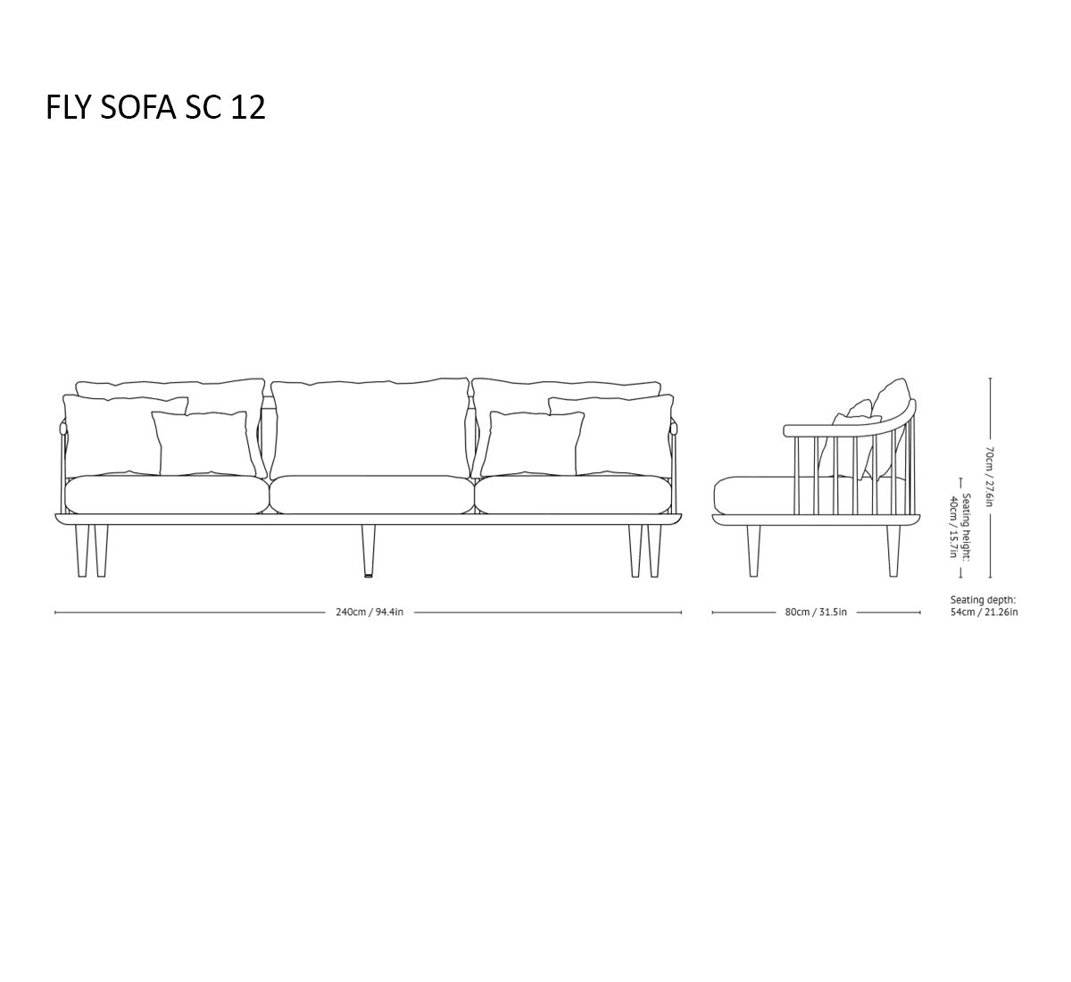 Tradition Fly Sofa Sc 12