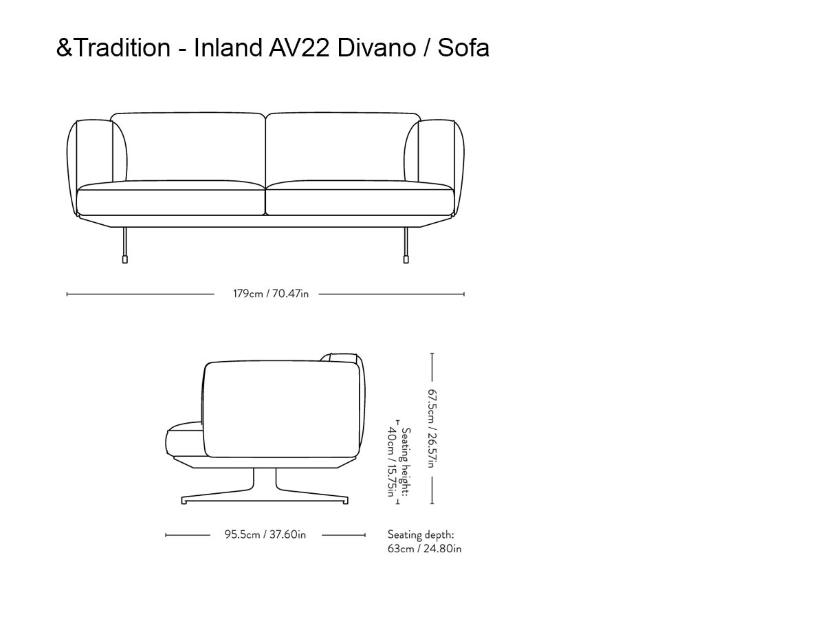 Tradition Inland Av22 2 Seater Sofa