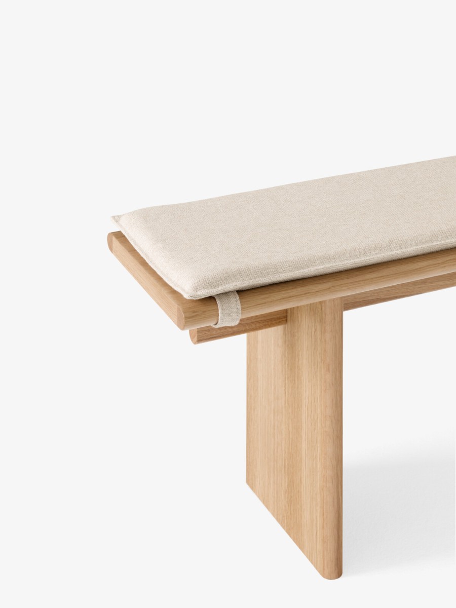 Tradition Ita Os5 Bench With Seat Cushion Natural Oak Clay 0011