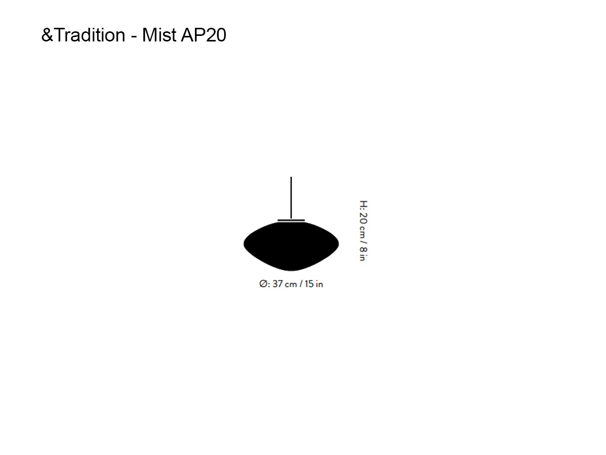 Tradition Mist Ap20 Suspension Lamp
