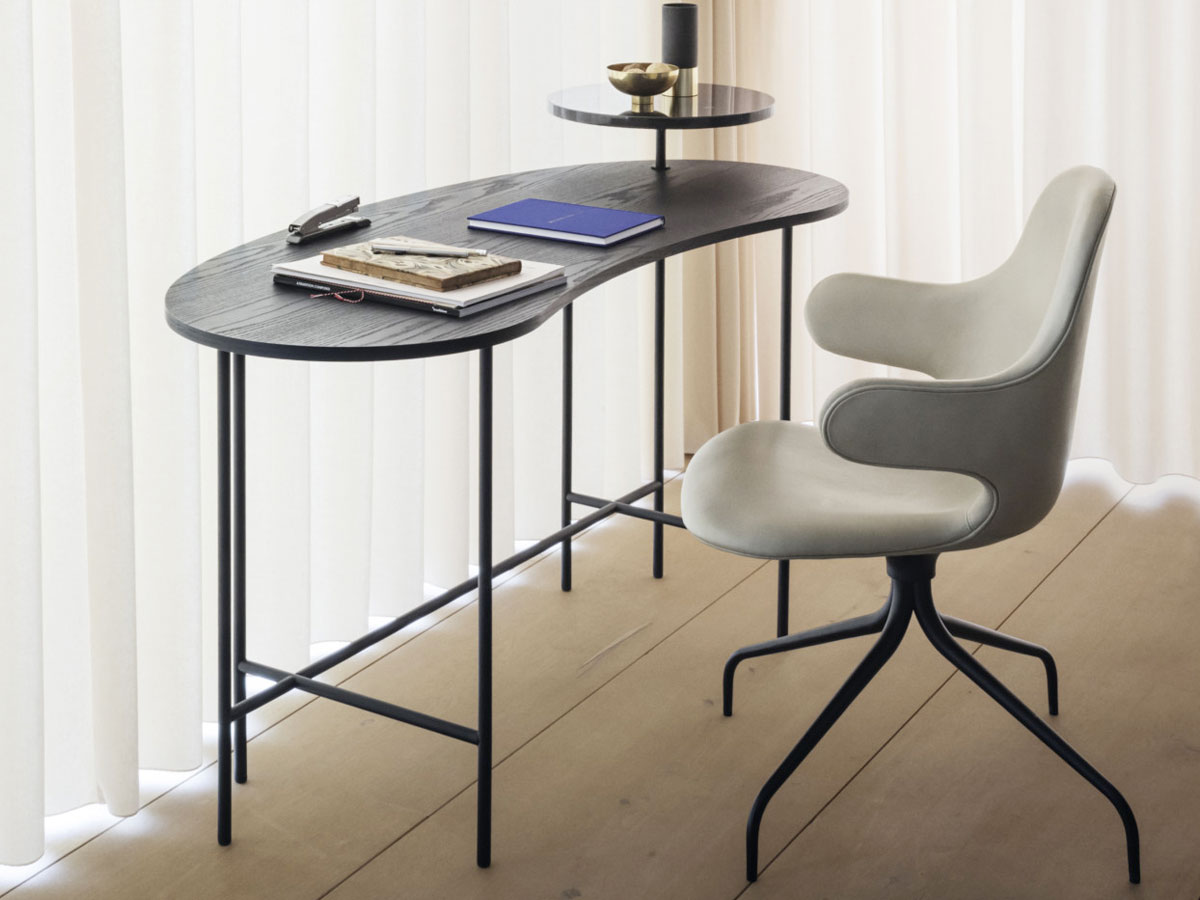 Tradition Palette Jh9 Desk Black Lacquered Ash And Marquinia Marble
