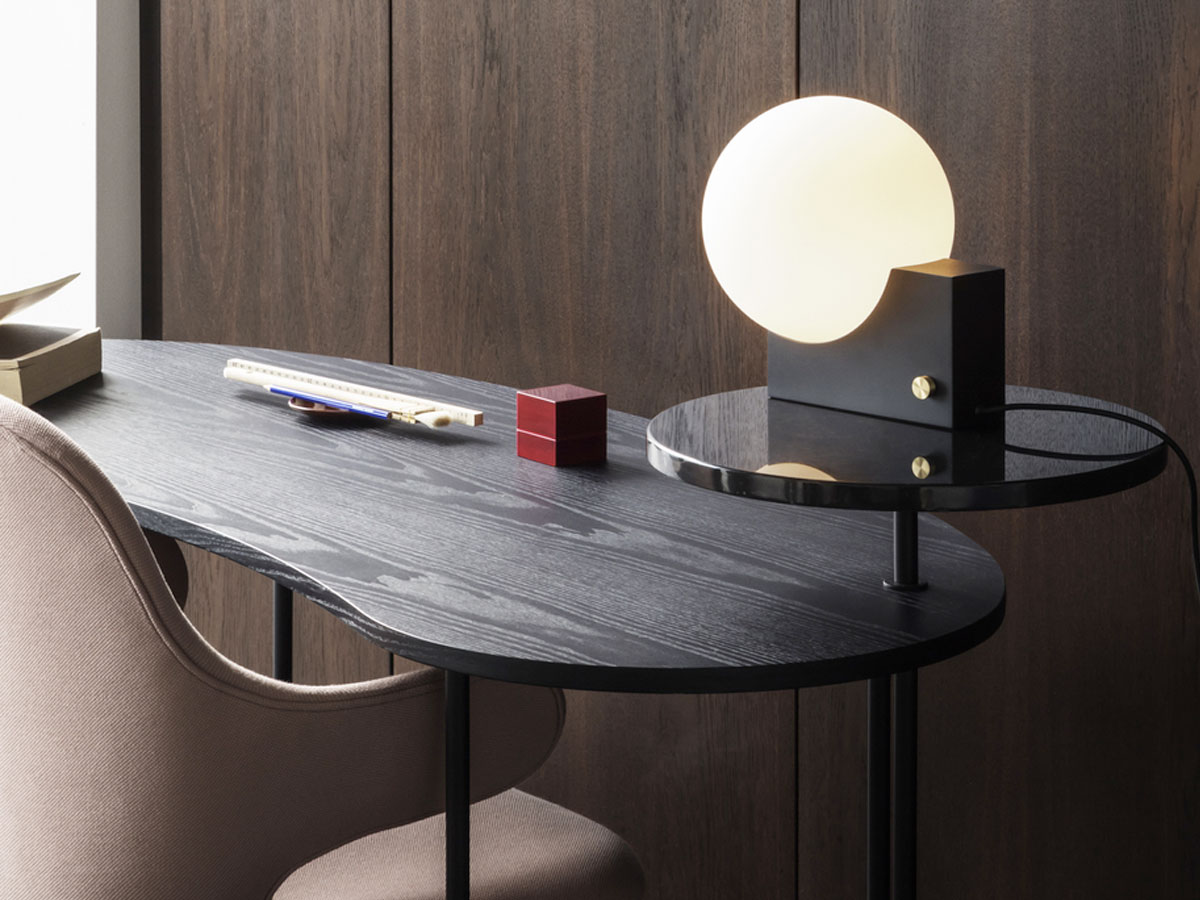 Tradition Palette Jh9 Desk Black Lacquered Ash And Marquinia Marble