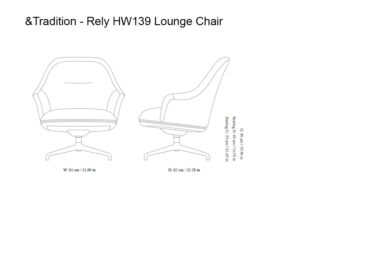 Tradition Rely Hw139 Lounge Chair Swivel Base