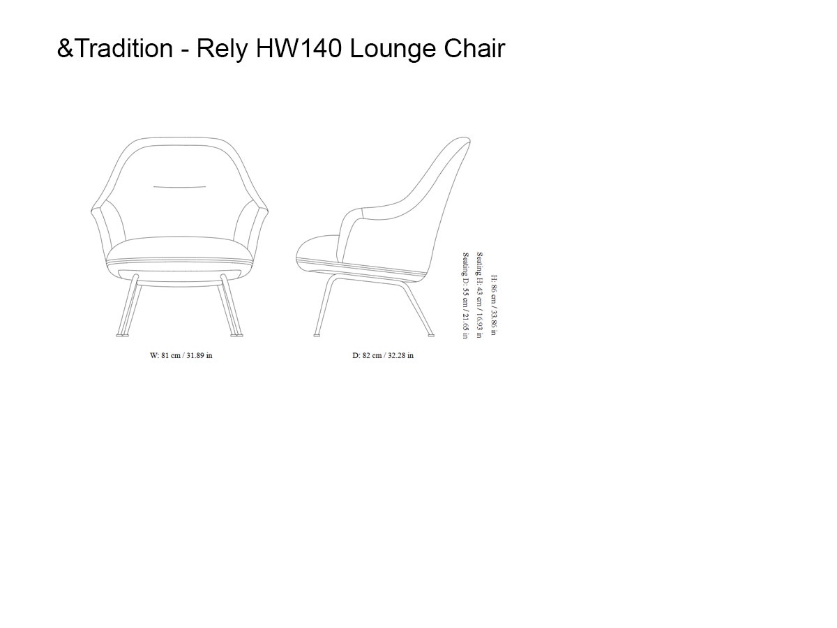 Tradition Rely Hw140 Lounge Chair Tube Base