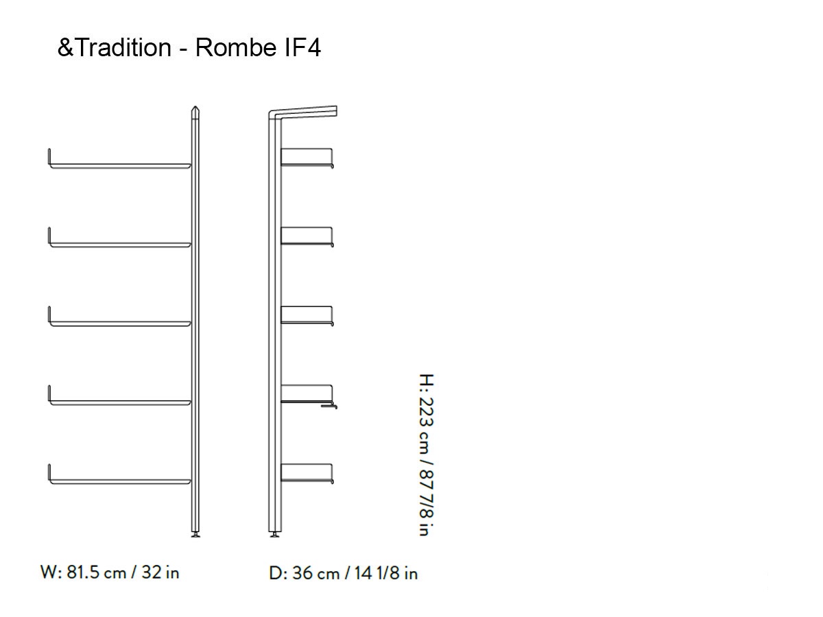 Стеллаж &Tradition Rombe IF4, система