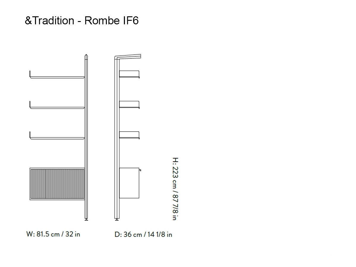 Стеллаж &Tradition Rombe IF6, система