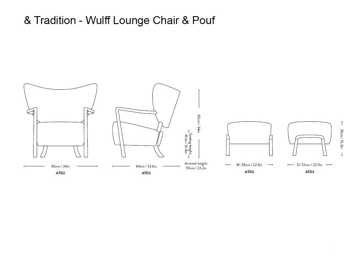 Tradition Wulff Lounge Chair And Pouf Atd2atd3