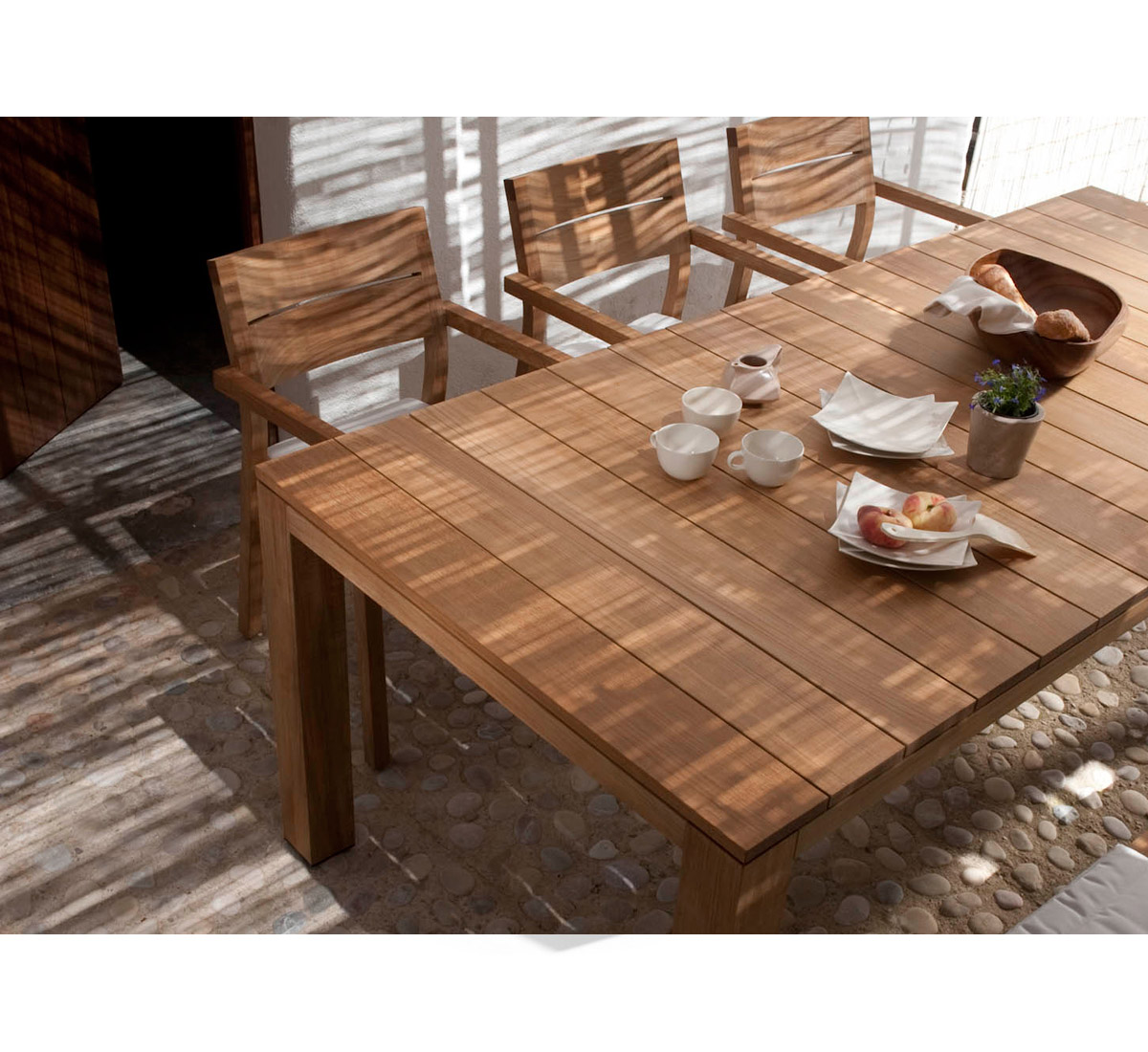 Tribù Kos Dining Table Outdoor In Teak