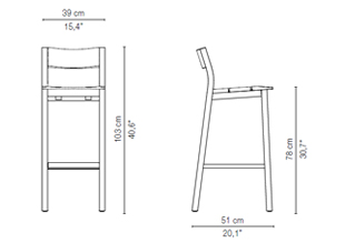 Tribù Kos Stool Outdoor In Teak