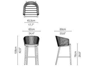 Tribù Mood Bar Chair