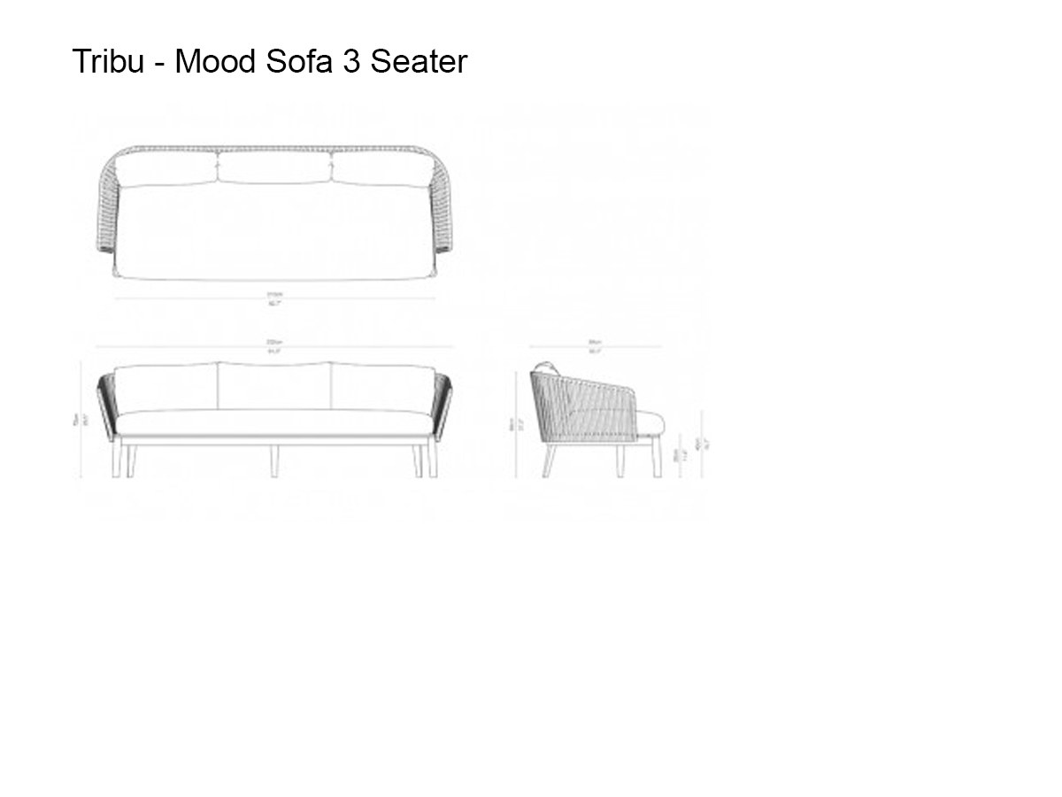 Tribù Mood Sofa 3 Seater Outdoor