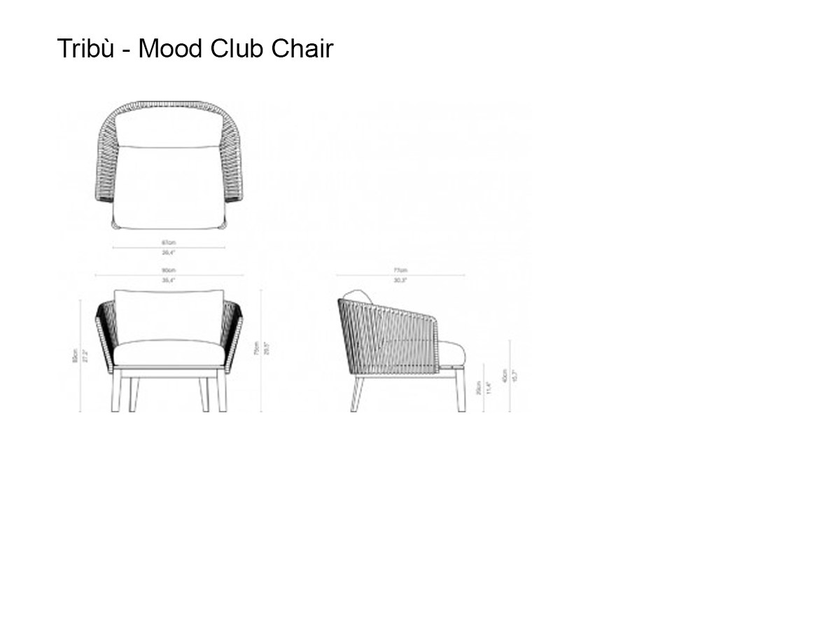 Tribù Mood Club Chair Outdoor