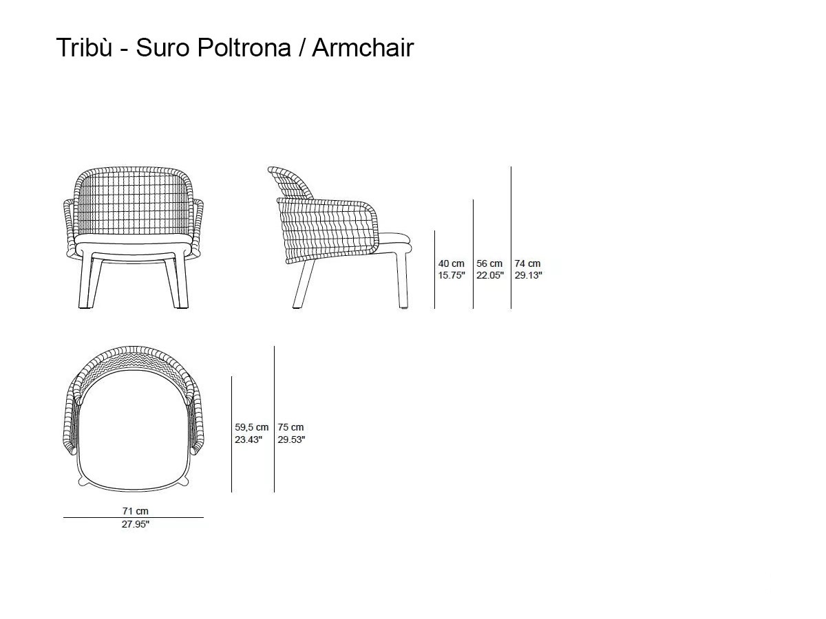 Tribù Suro Armchair