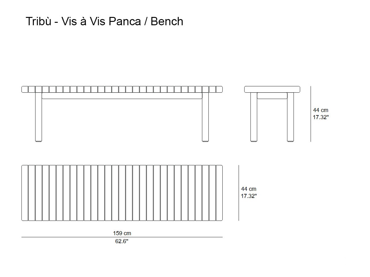 Tribù Vis A Vis Bench