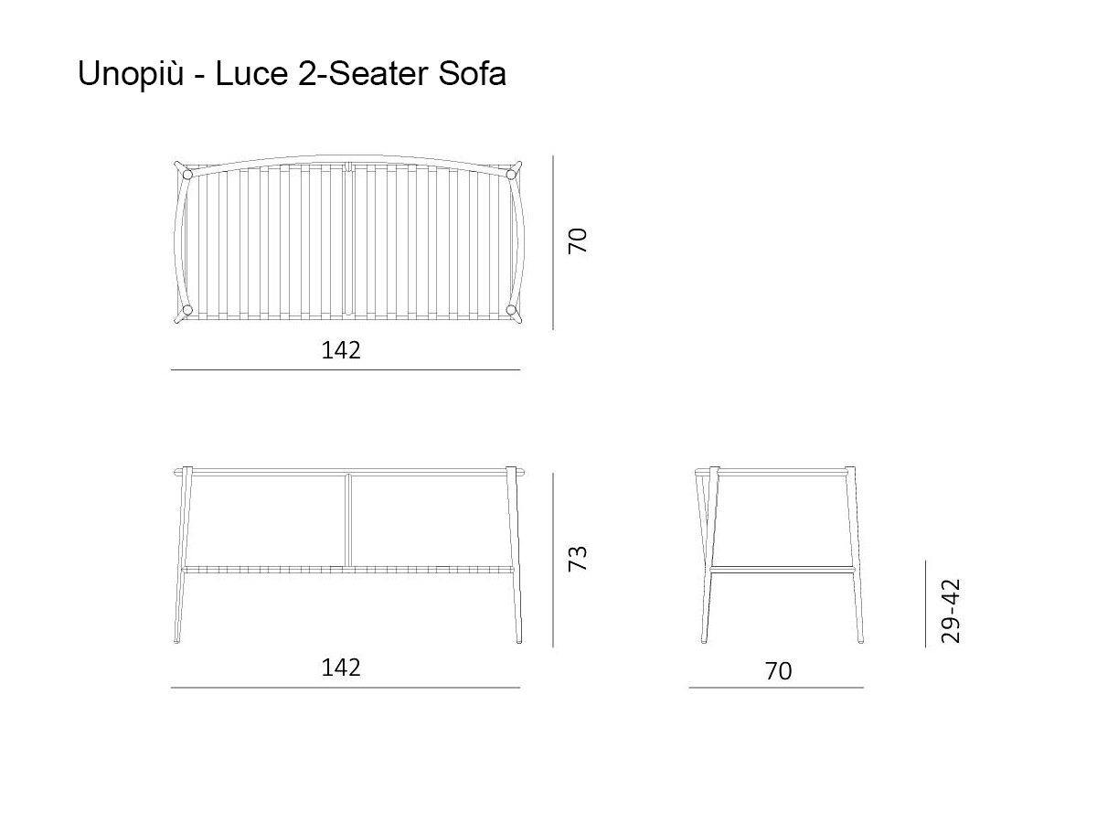 Unopiù Luce 2 Seater Sofa