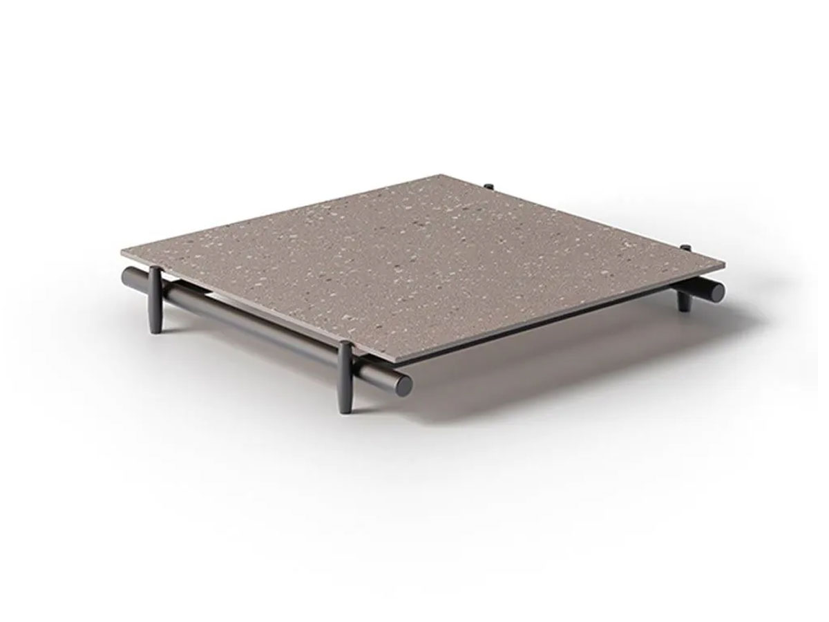 Unopiù Davos Low Table Square Pietra