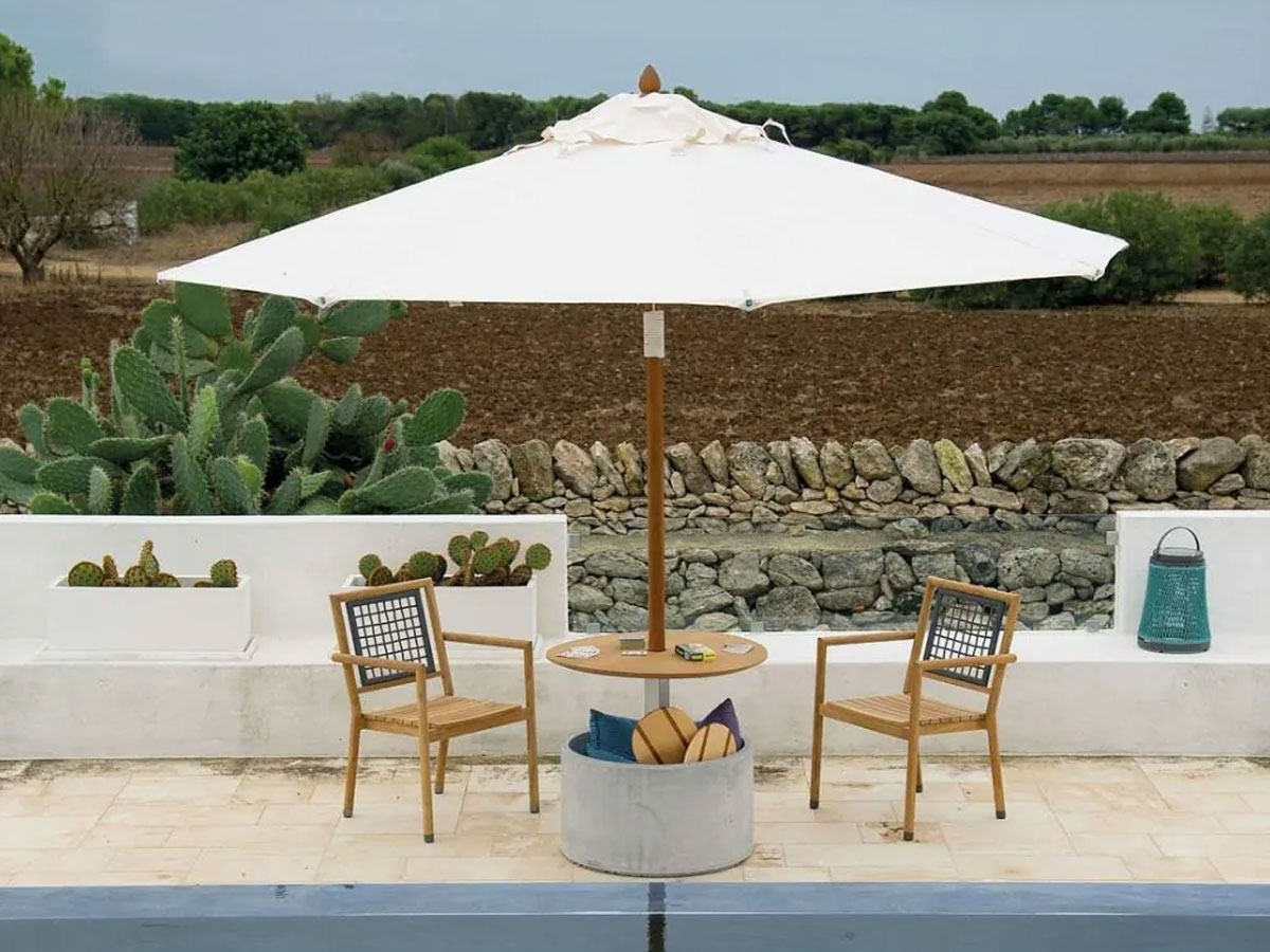 Unopiù Lipari Parasol O 350 Cm White