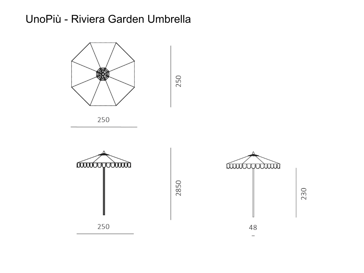 Unopiù Riviera Garden Umbrella