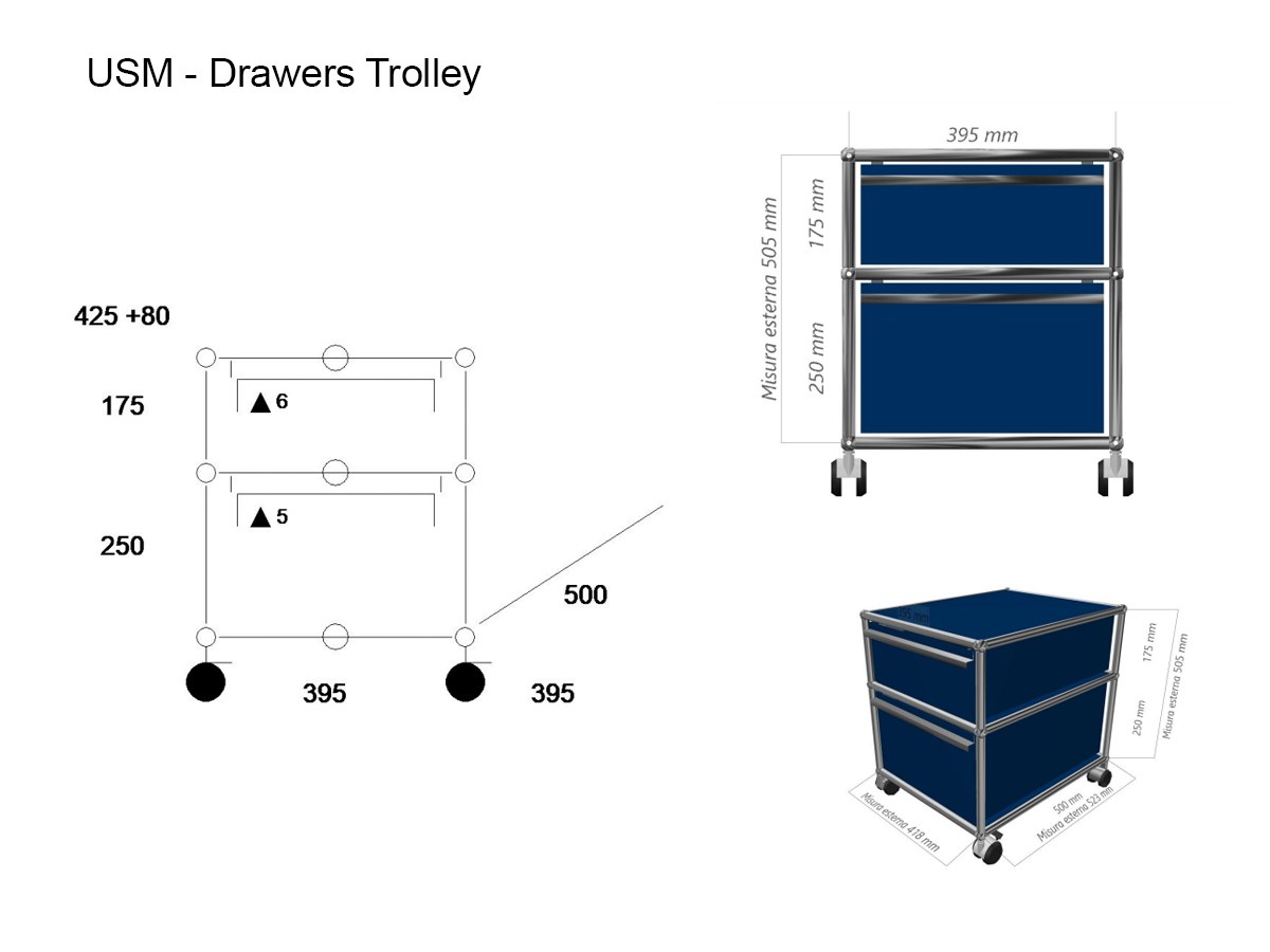 USM Drawers Trolley