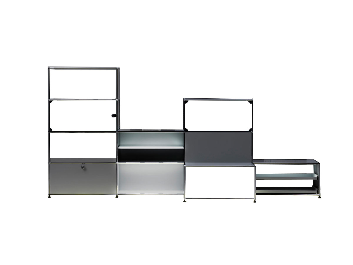 USM Haller E Glass 3 Bookcase