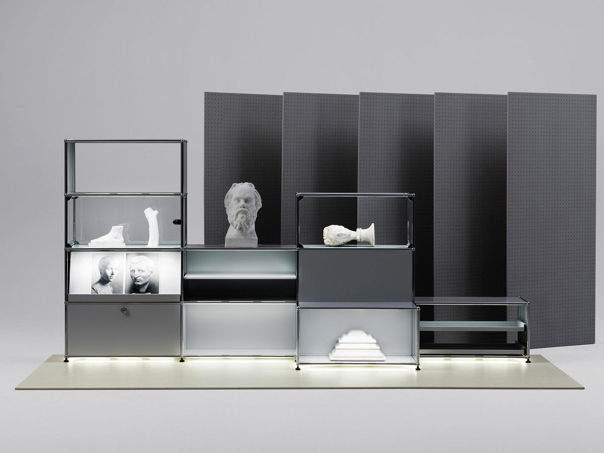 USM Haller E Glass 3 Bookcase