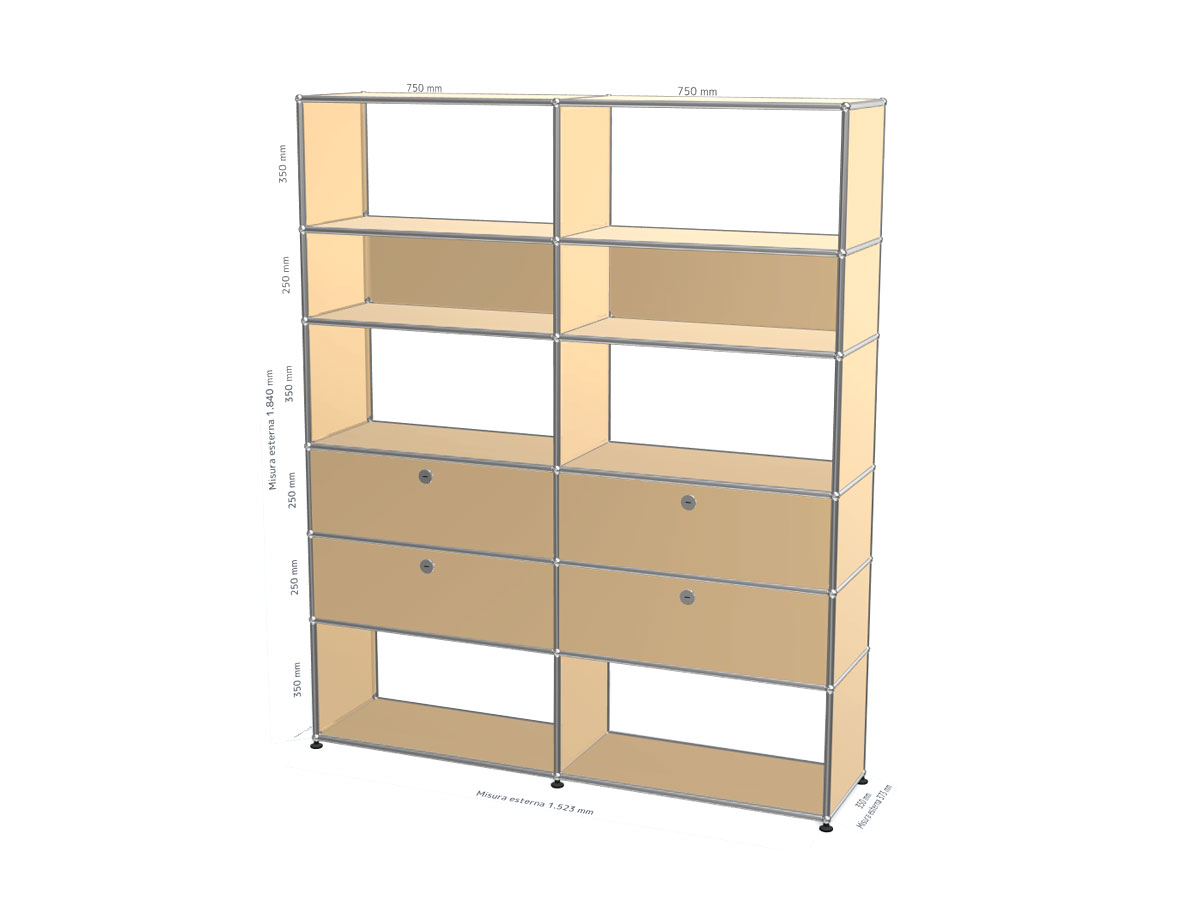 USM Haller Bookcase And Storage Unit H 184 Beige