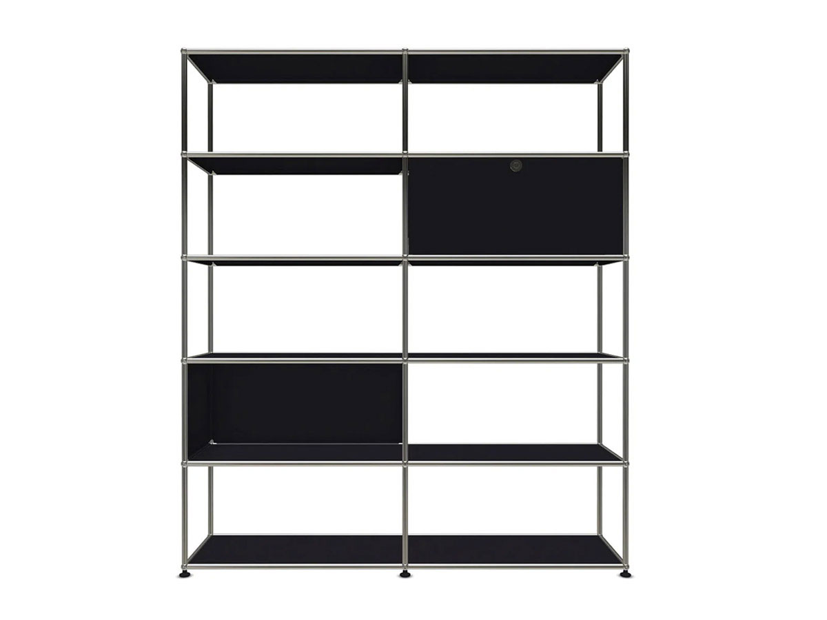 USM Haller Bookcase And Storage Unit M Black Graphite