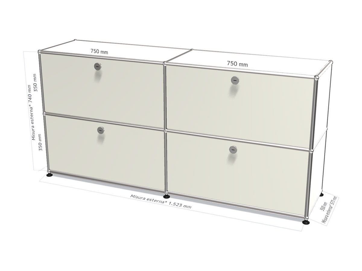 USM Haller Sideboard 4 Doors Vasistas Pure White