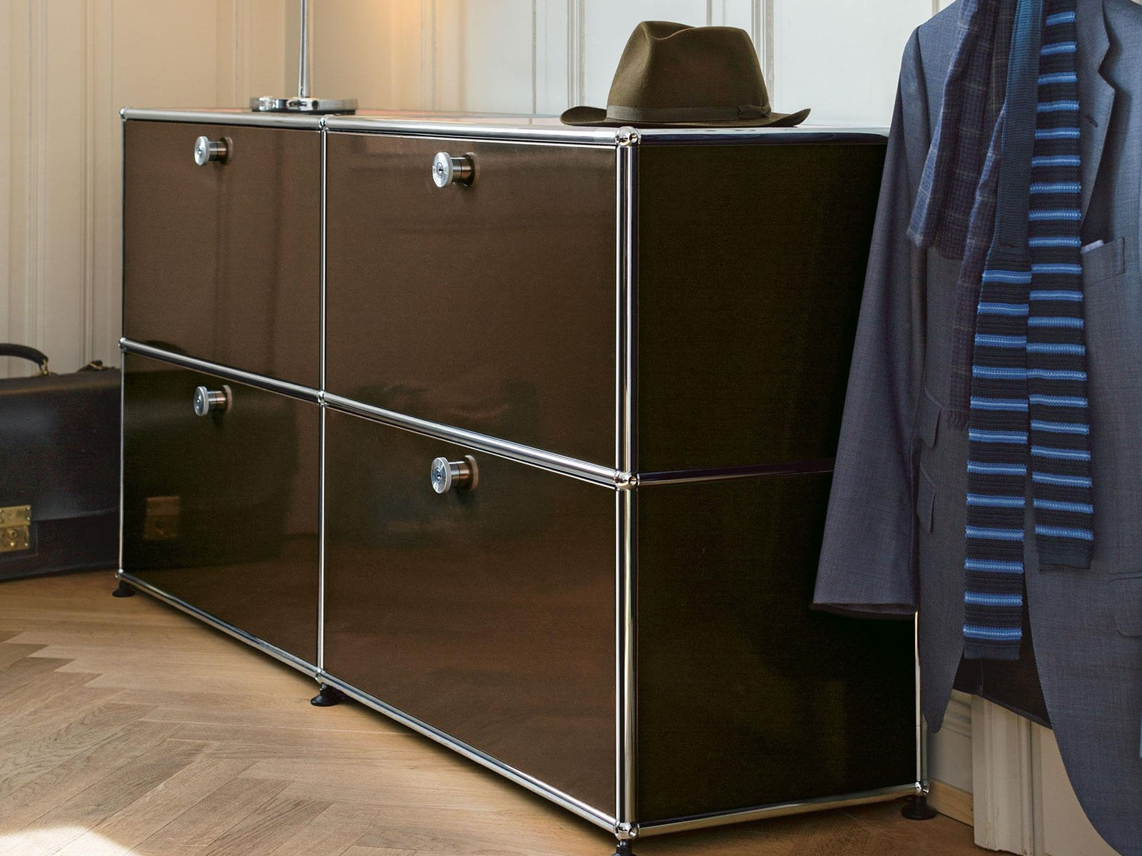 USM Haller Low Sideboard 4 Drop Down Doors
