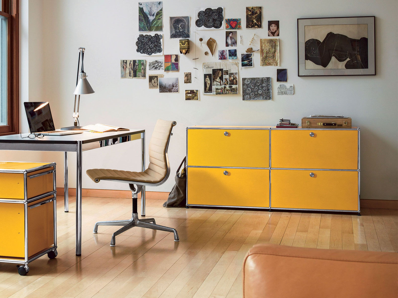 USM Haller Low Sideboard 4 Drop Down Doors
